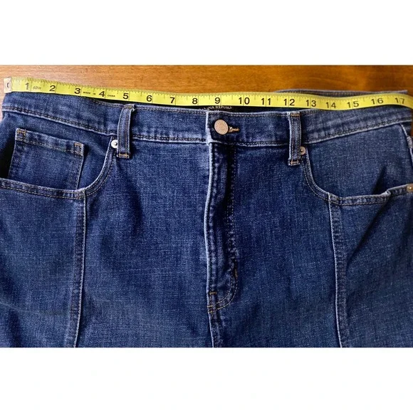 Banana Republic High-Rise Barrel Jean Dark Wash Utility Blue Denim 32/14 - Picture 6 of 10